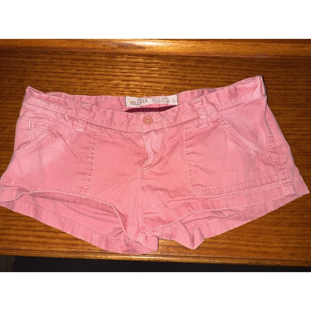 Vintage Y2K Hollister Solid Salmon Pink Short Shorts Women’s Size 0 EUC